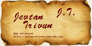 Jevtan Trivun vizit kartica